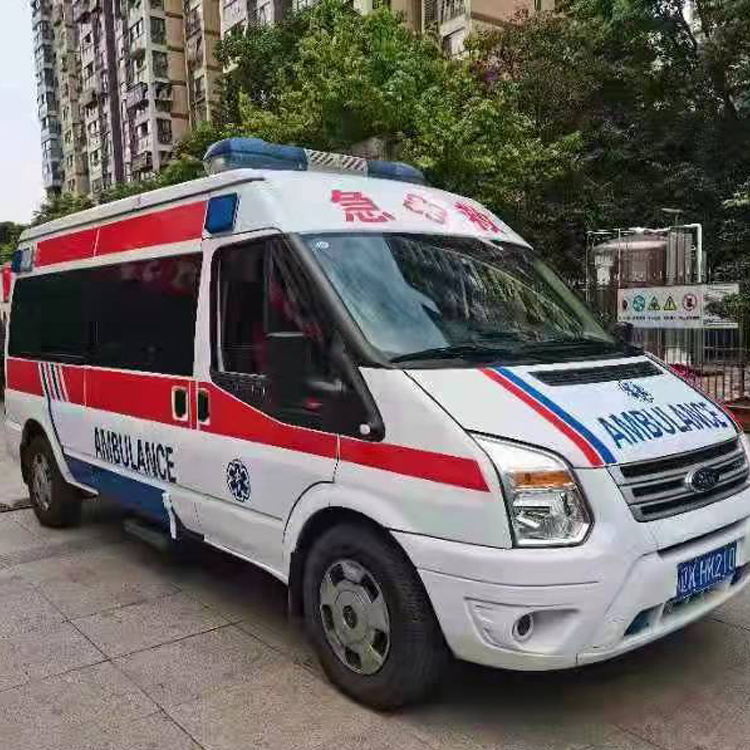 安岳长途救护车护送病人返乡